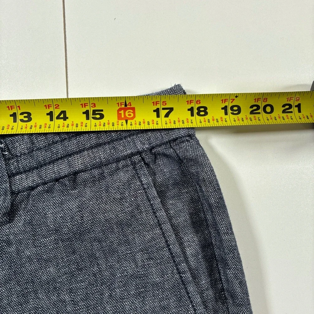 Banana Republic Mason Athletic Tapered Pant 35x28 Blue Linen Blend (Tag 35x32)